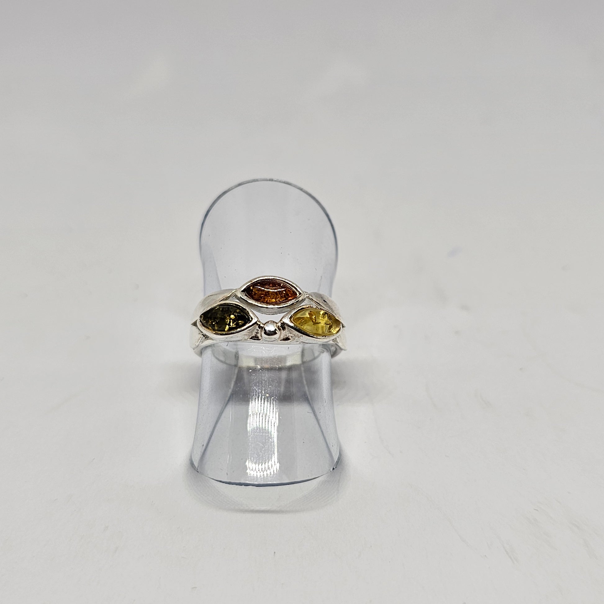 Amber Sterling Silver Ring - Rivendell Shop