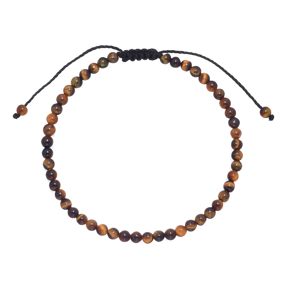Tigers Eye Bead Anklet 4mm - Rivendell Shop