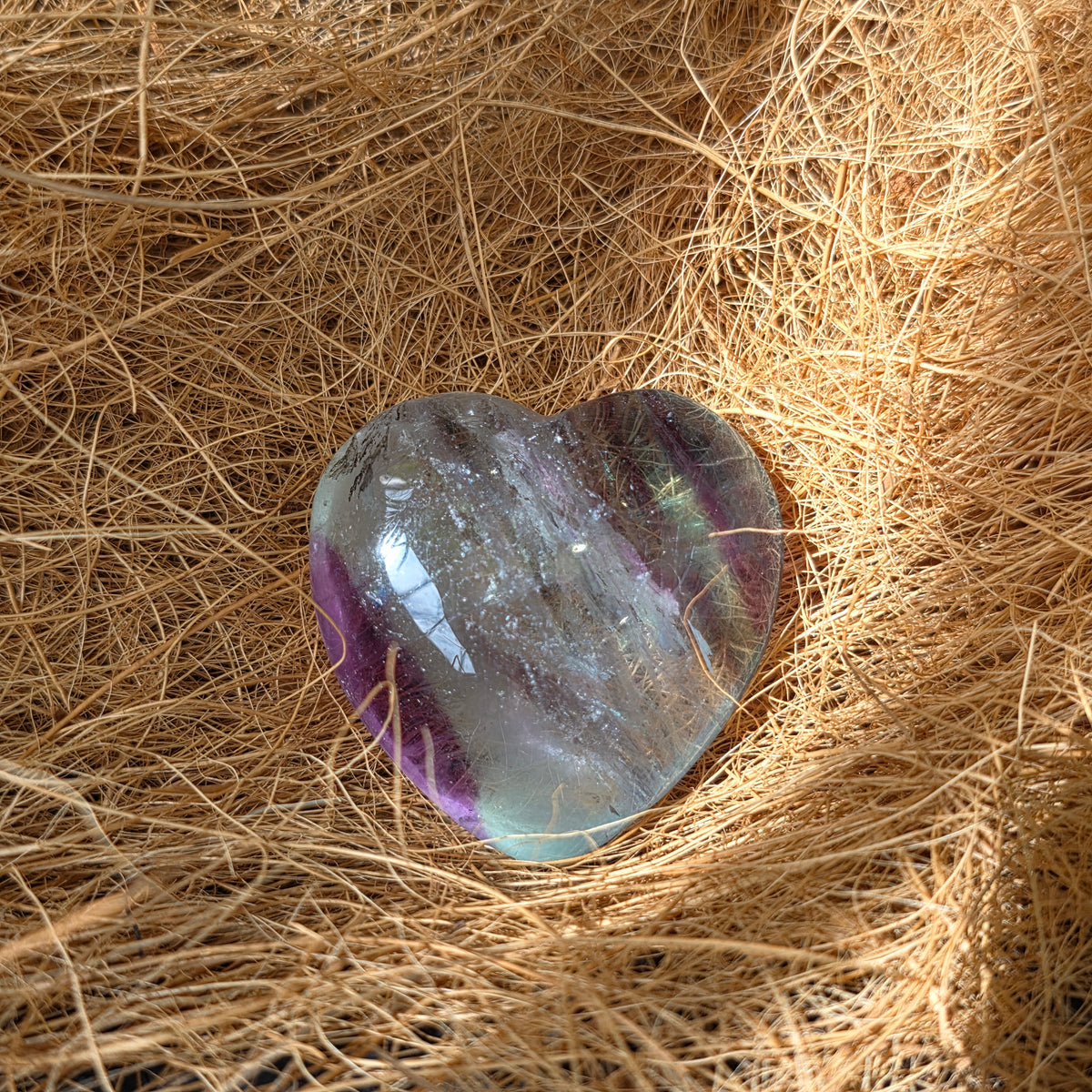 Gemstone Heart Fluorite