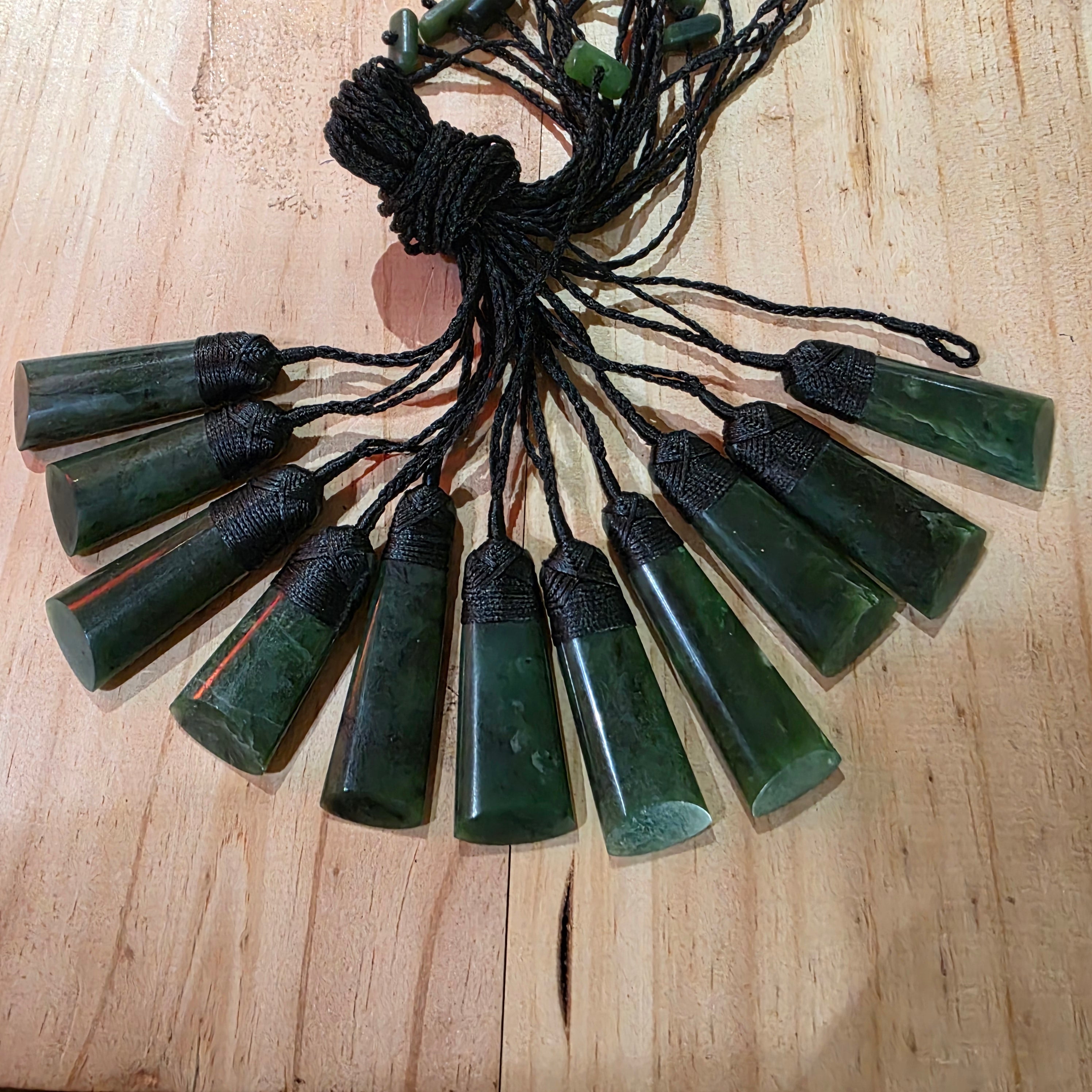 Greenstone Toki Pendant 50x20mm