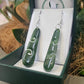 Greenstone (Pounamu) Double Koru Earrings - Rivendell Shop