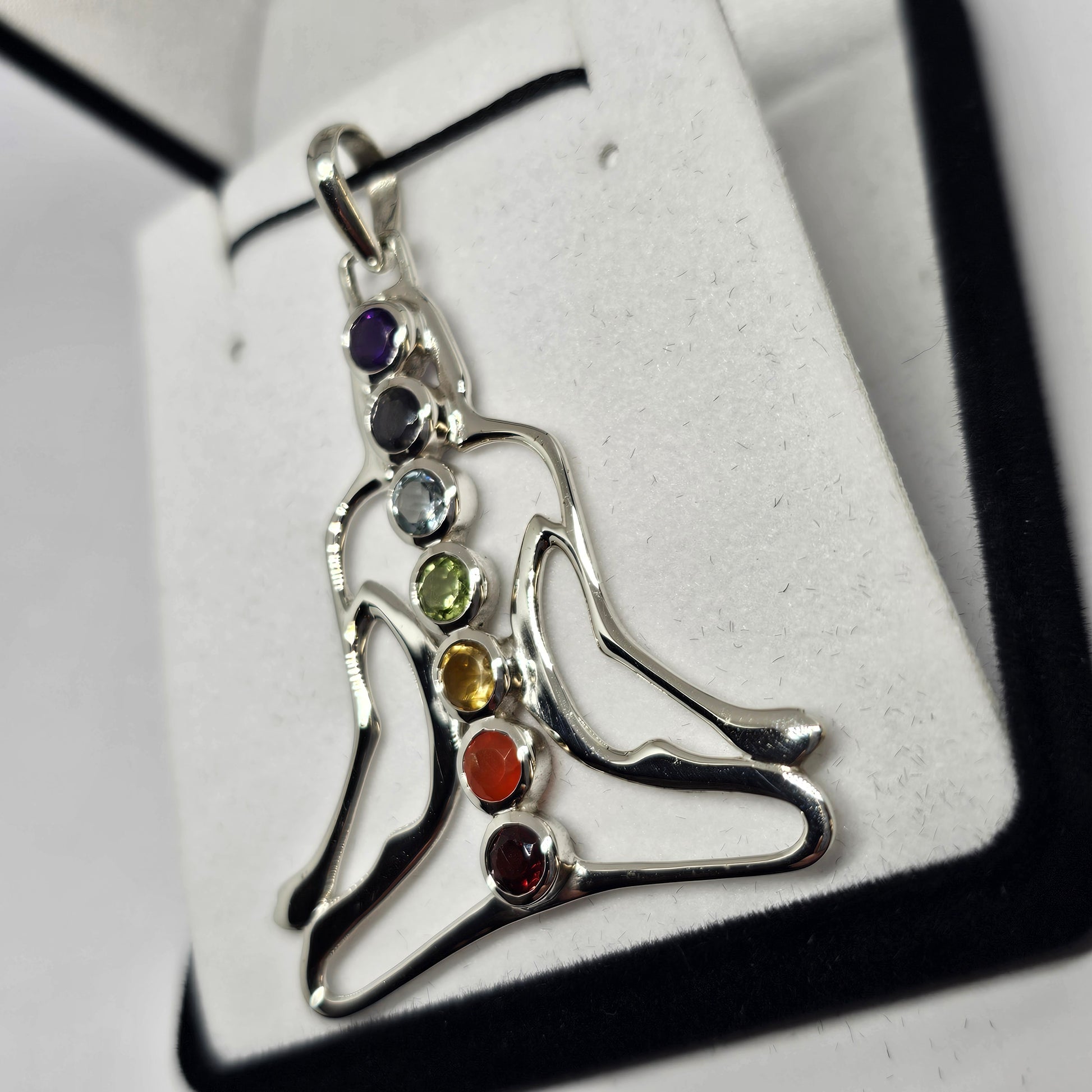 Chakra Meditation Sterling Silver Pendant - Rivendell Shop