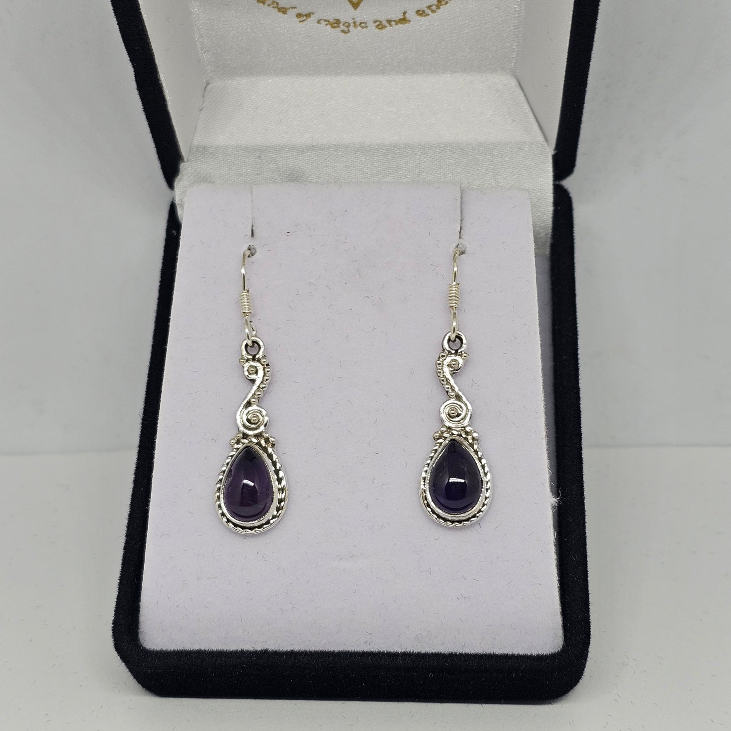 Amethyst 925 Sterling Silver Earrings - Rivendell Shop