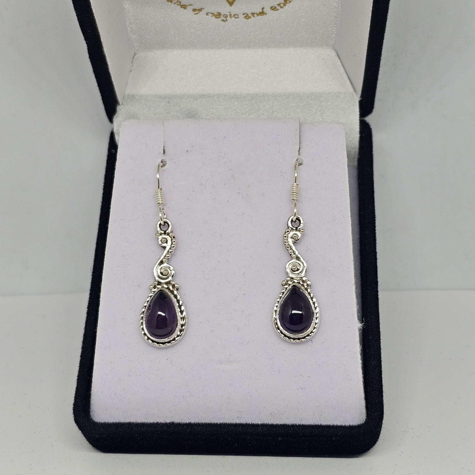 Amethyst 925 Sterling Silver Earrings - Rivendell Shop