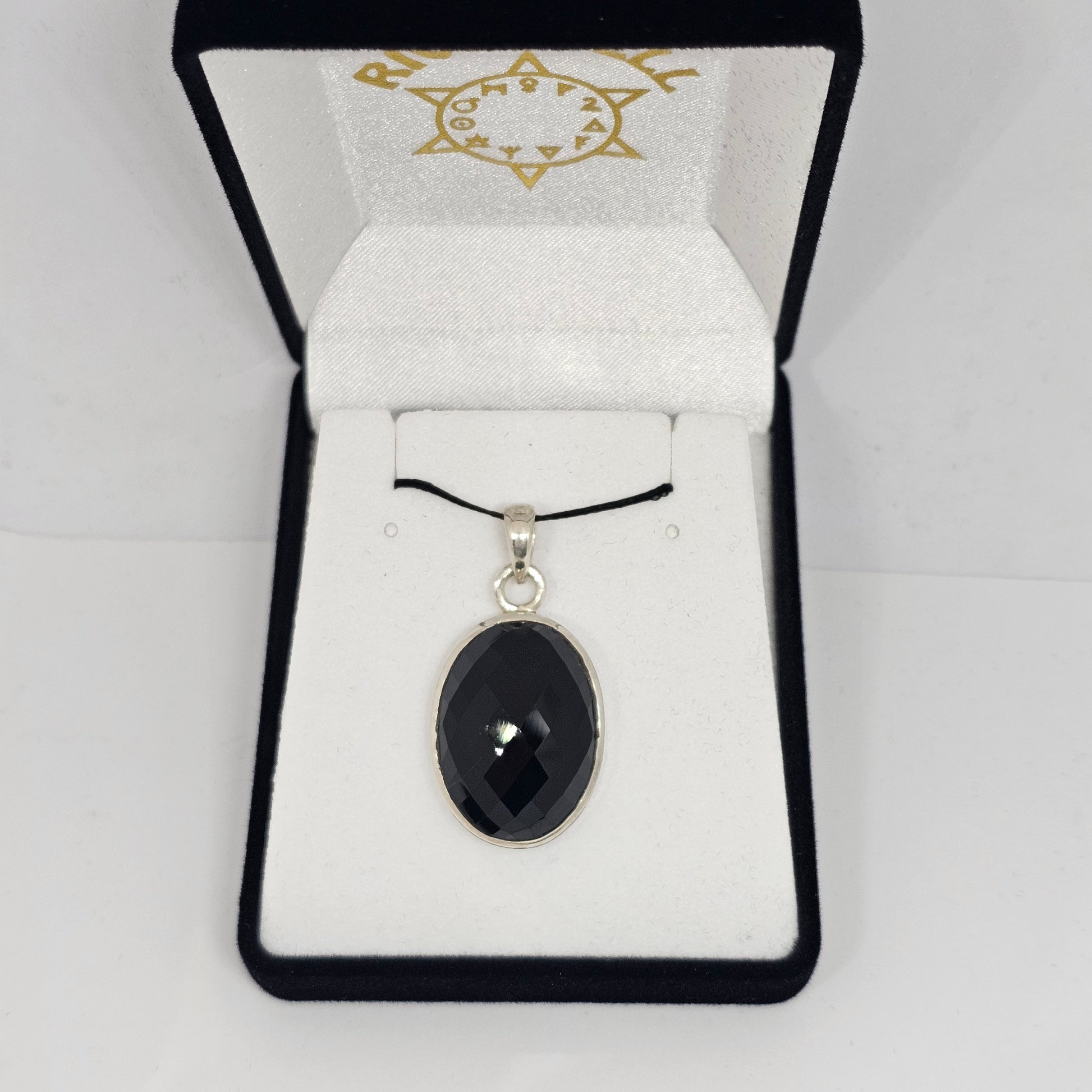 Black Onyx Sterling Silver Pendant - Rivendell Shop