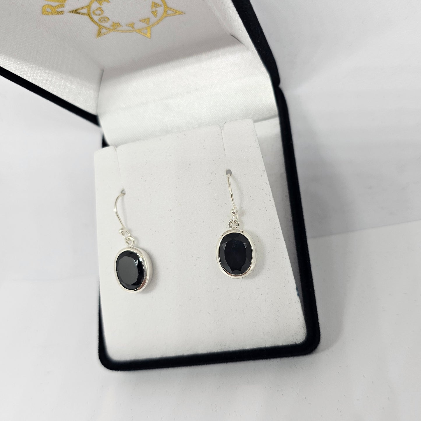 Black Onyx Sterling Silver Earrings - Rivendell Shop