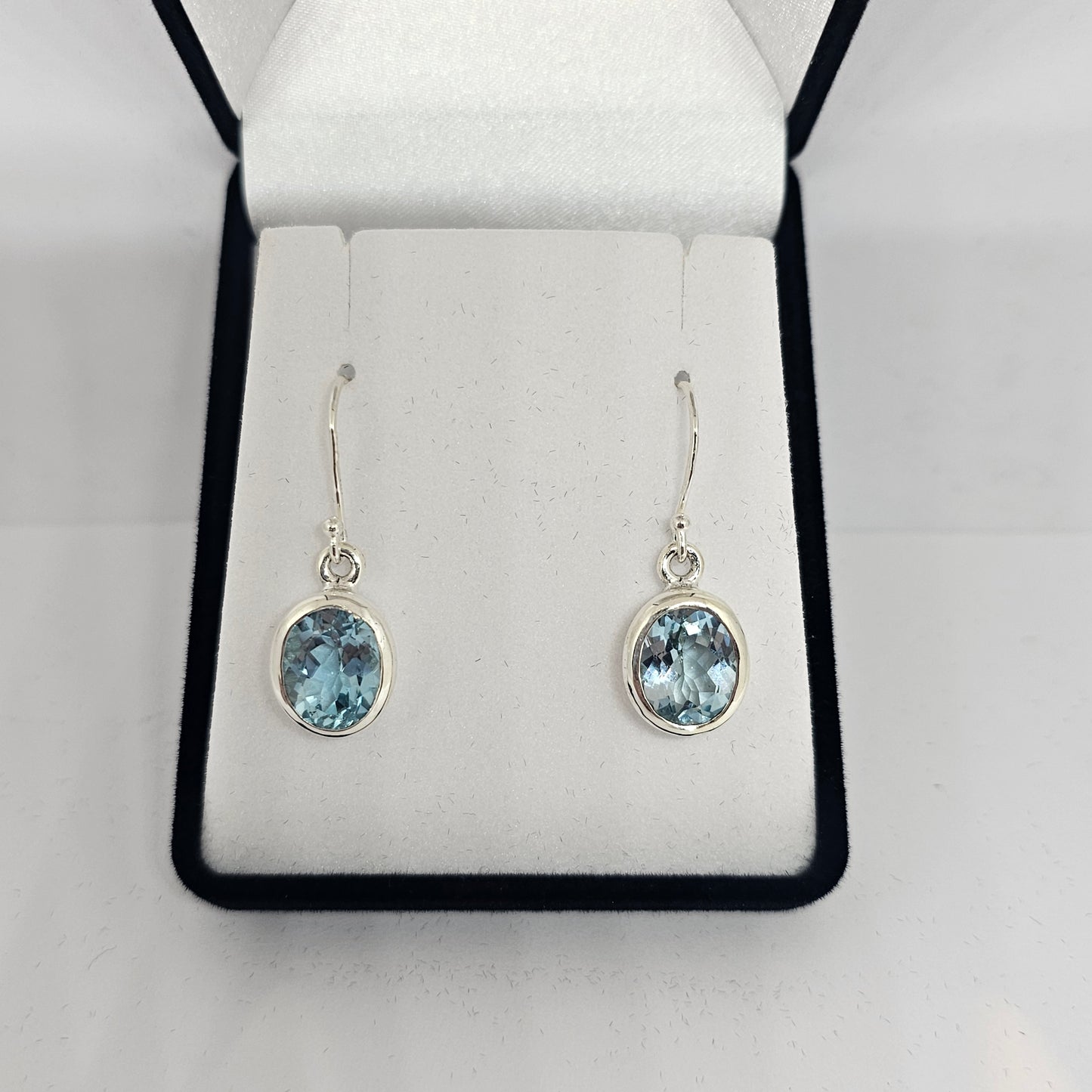 Blue Topaz Sterling Silver Earrings - Rivendell Shop