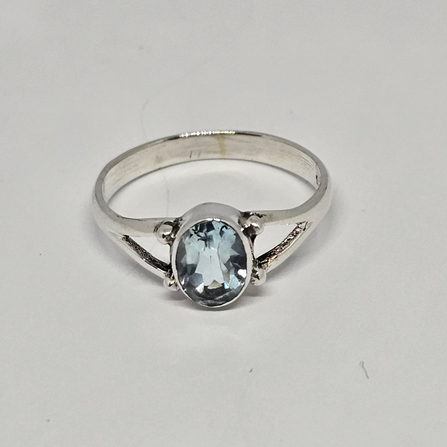 Blue Topaz Sterling Silver Ring