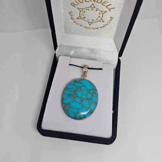 Turquoise Sterling Silver Pendant - Rivendell Shop