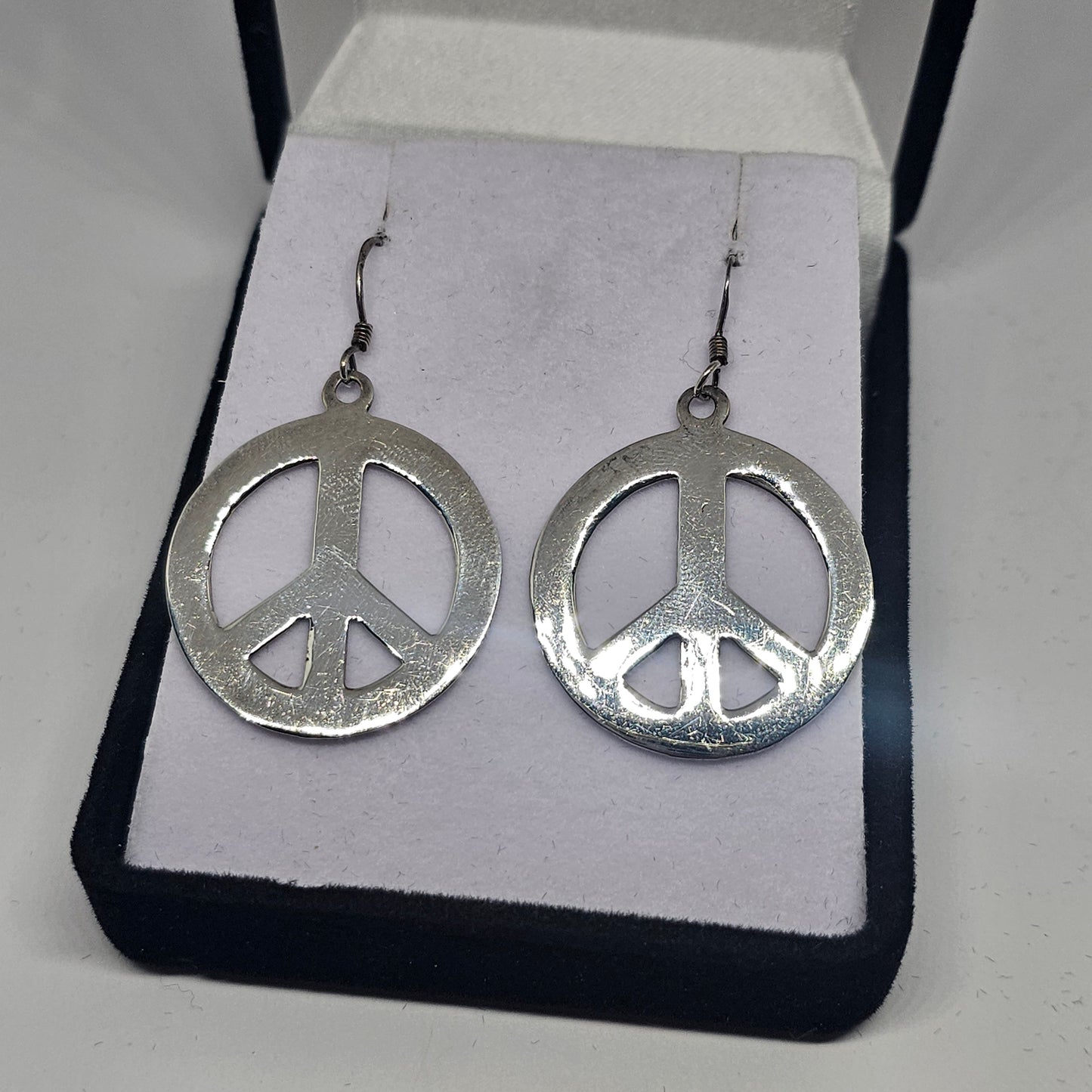 Sterling Silver Peace Earrings - Rivendell Shop