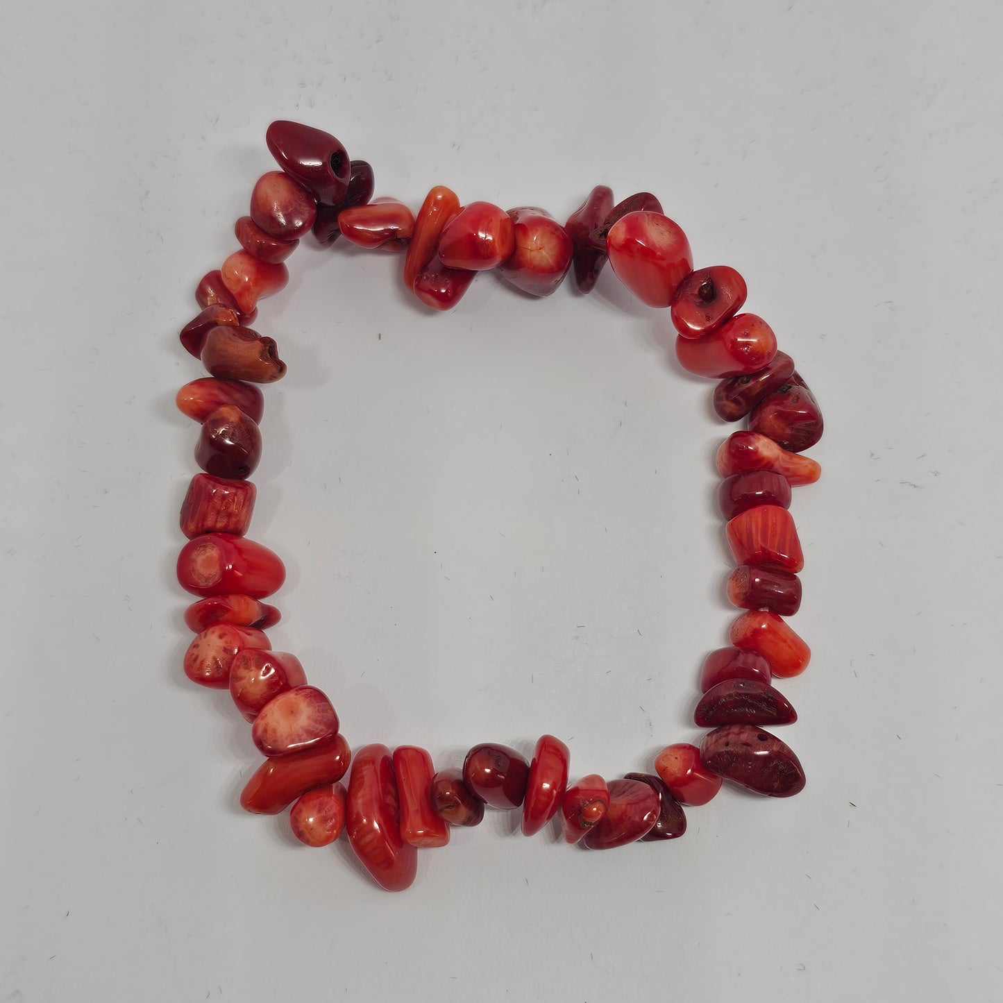 Red Coral Chip Bracelet - Rivendell Shop