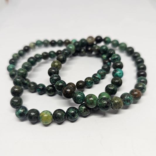 African Turquoise Round Bead Bracelet - Rivendell Shop