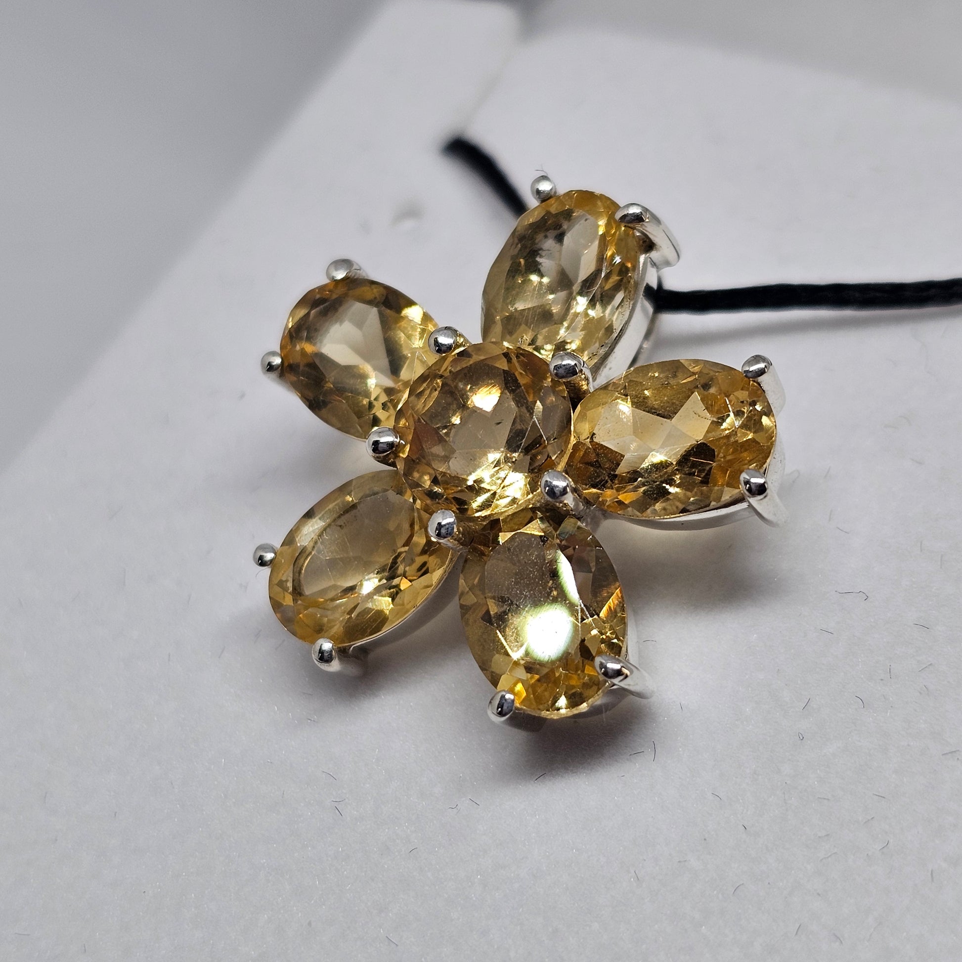 Citrine Sterling Silver Pendant - Rivendell Shop