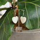 Handcarved Bone Earrings - Carved Heart - Rivendell Shop
