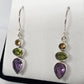 Citrine, Peridot & Amethyst Sterling Silver Earrings - Rivendell Shop