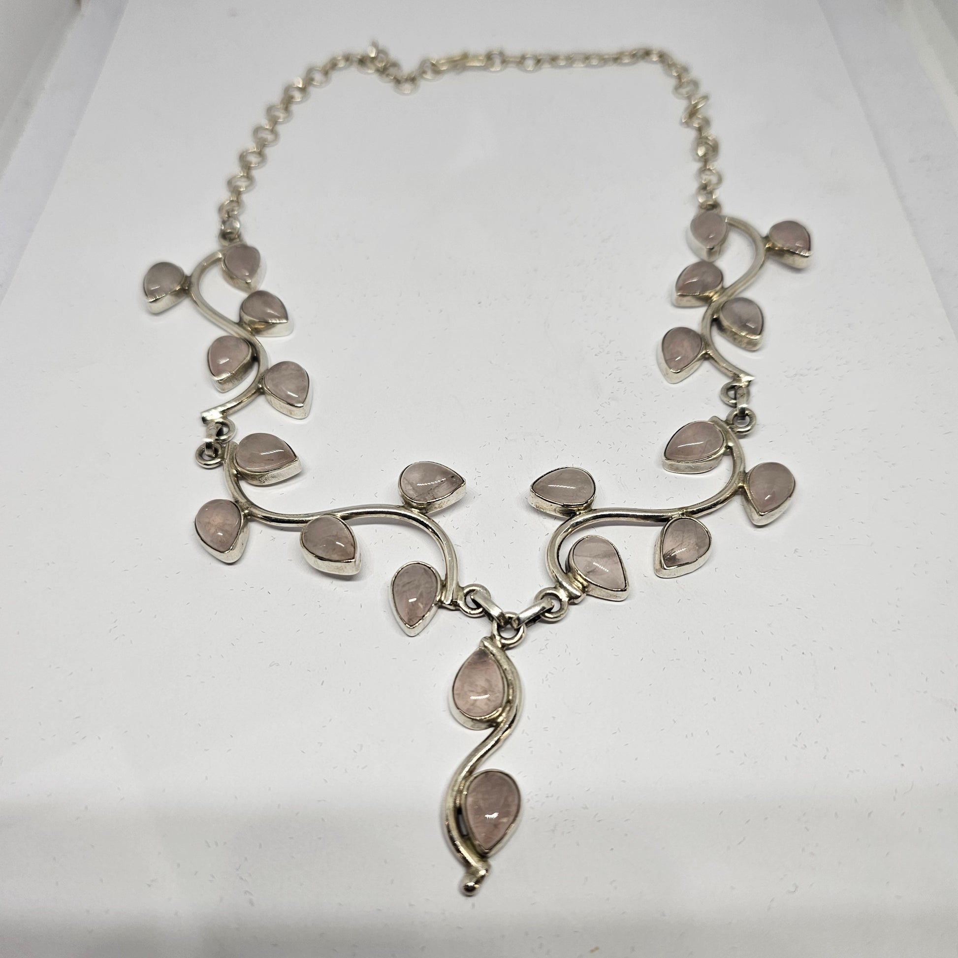 Rose Quartz Sterling Silver Necklace - Rivendell Shop