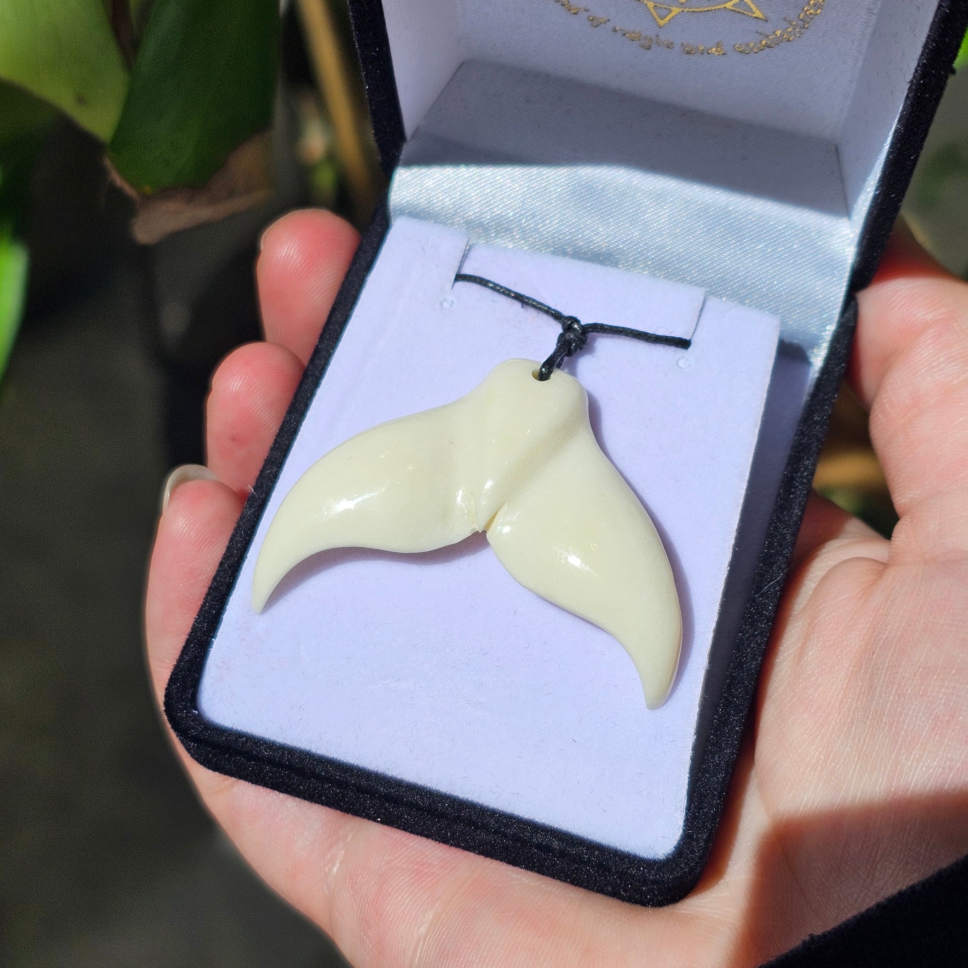 Bone Whale Tail Pendant - Rivendell Shop