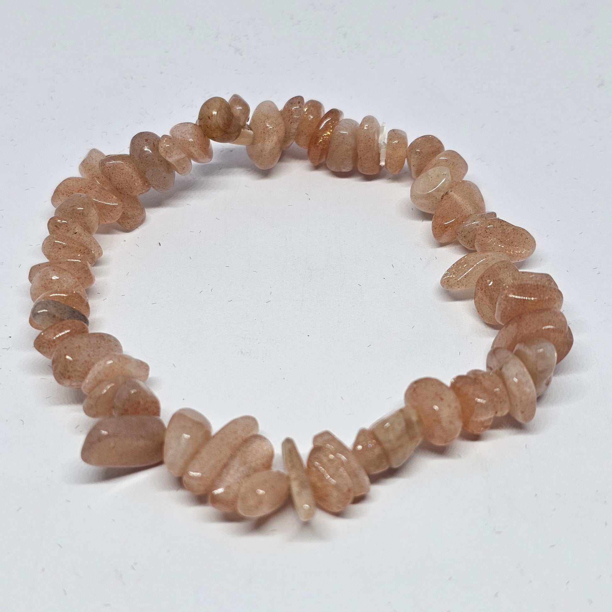 Peach Moonstone Chip Bracelet - Rivendell Shop