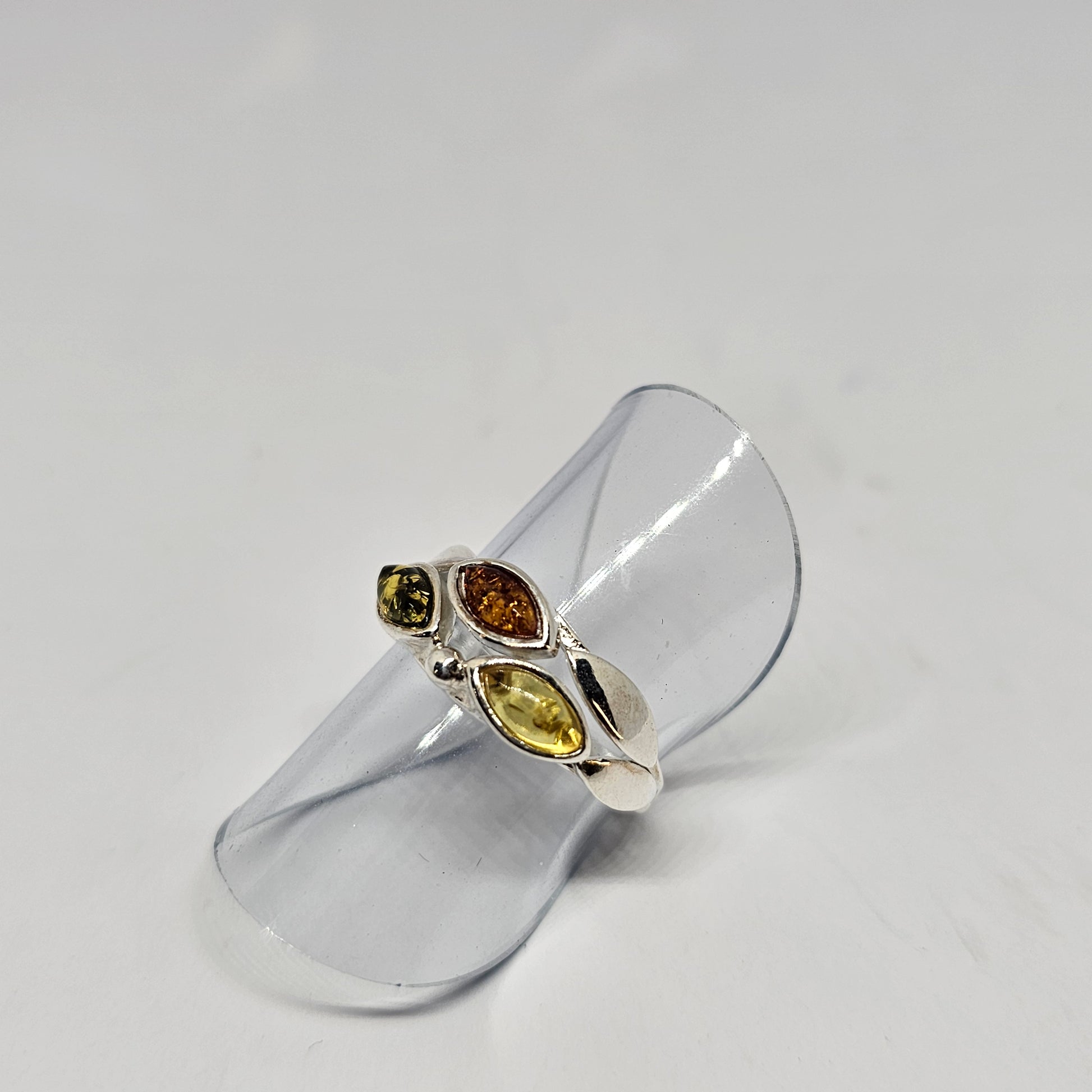 Amber Sterling Silver Ring - Rivendell Shop
