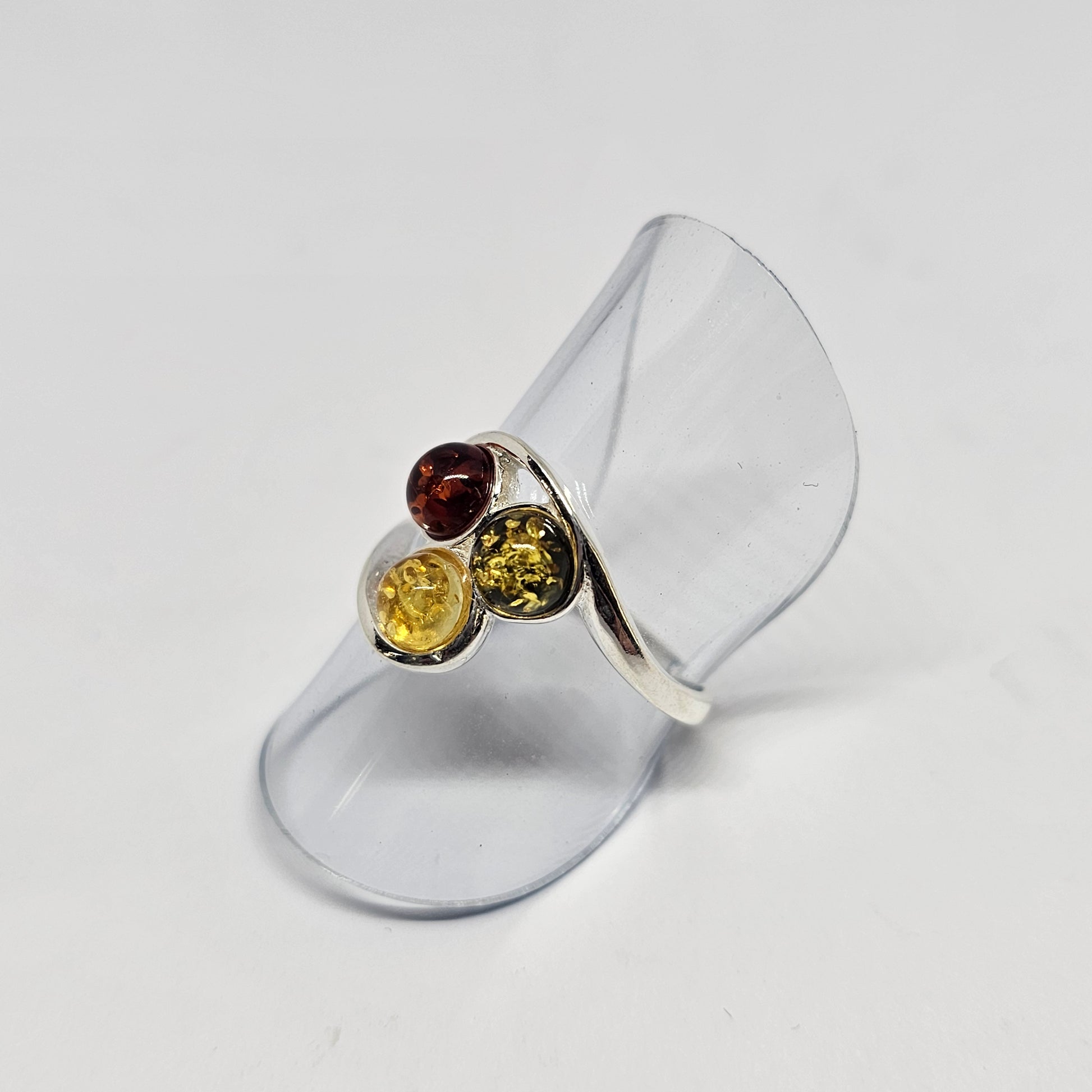 Amber Sterling Silver Ring - Rivendell Shop