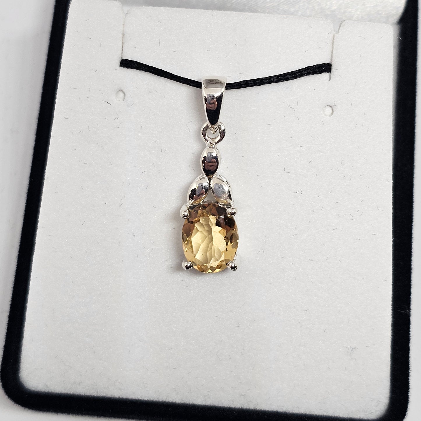 Citrine Sterling Silver Pendant - Rivendell Shop