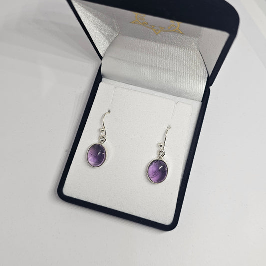 Amethyst Sterling Silver Earrings - Rivendell Shop