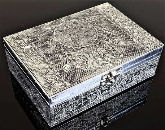 Silver Jewellery Box Dreamcatcher - Rivendell Shop
