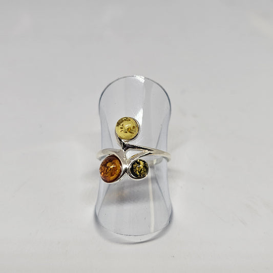 Amber Sterling Silver Ring - Rivendell Shop