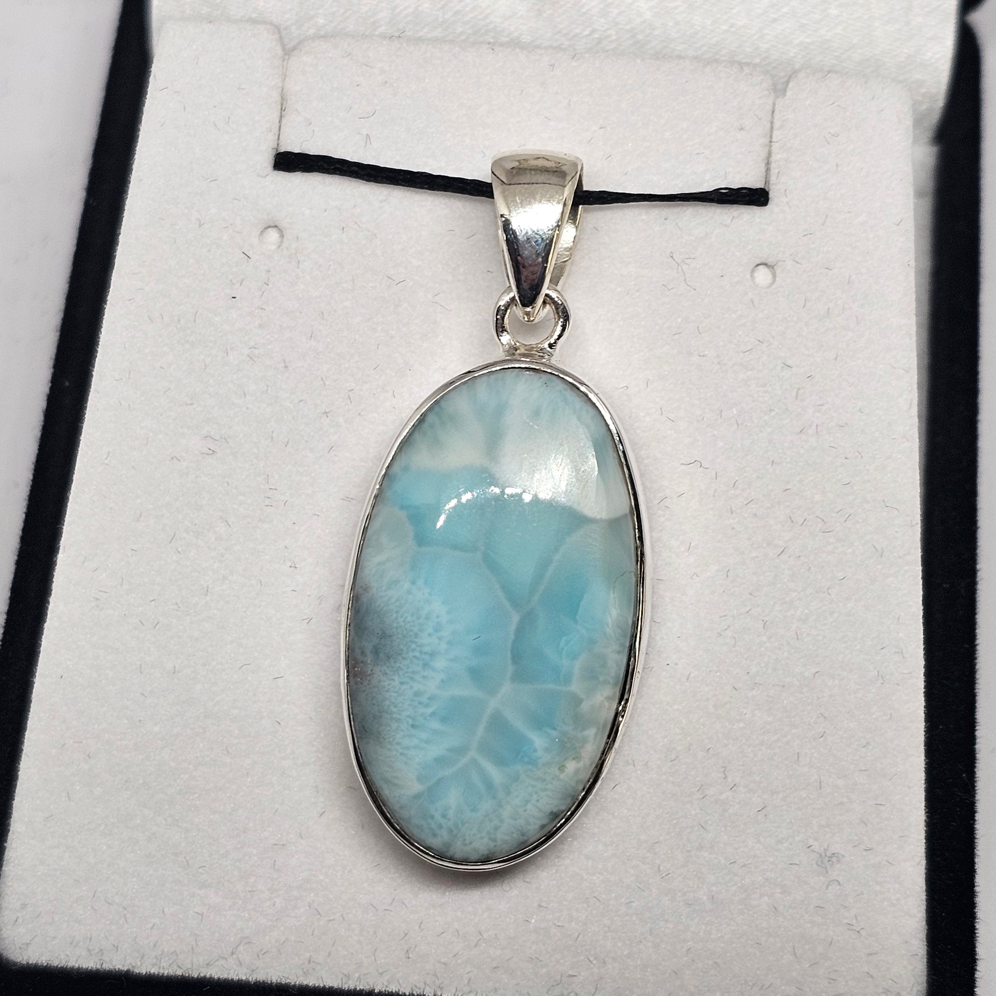 Larimar Sterling Silver Pendant - Rivendell Shop