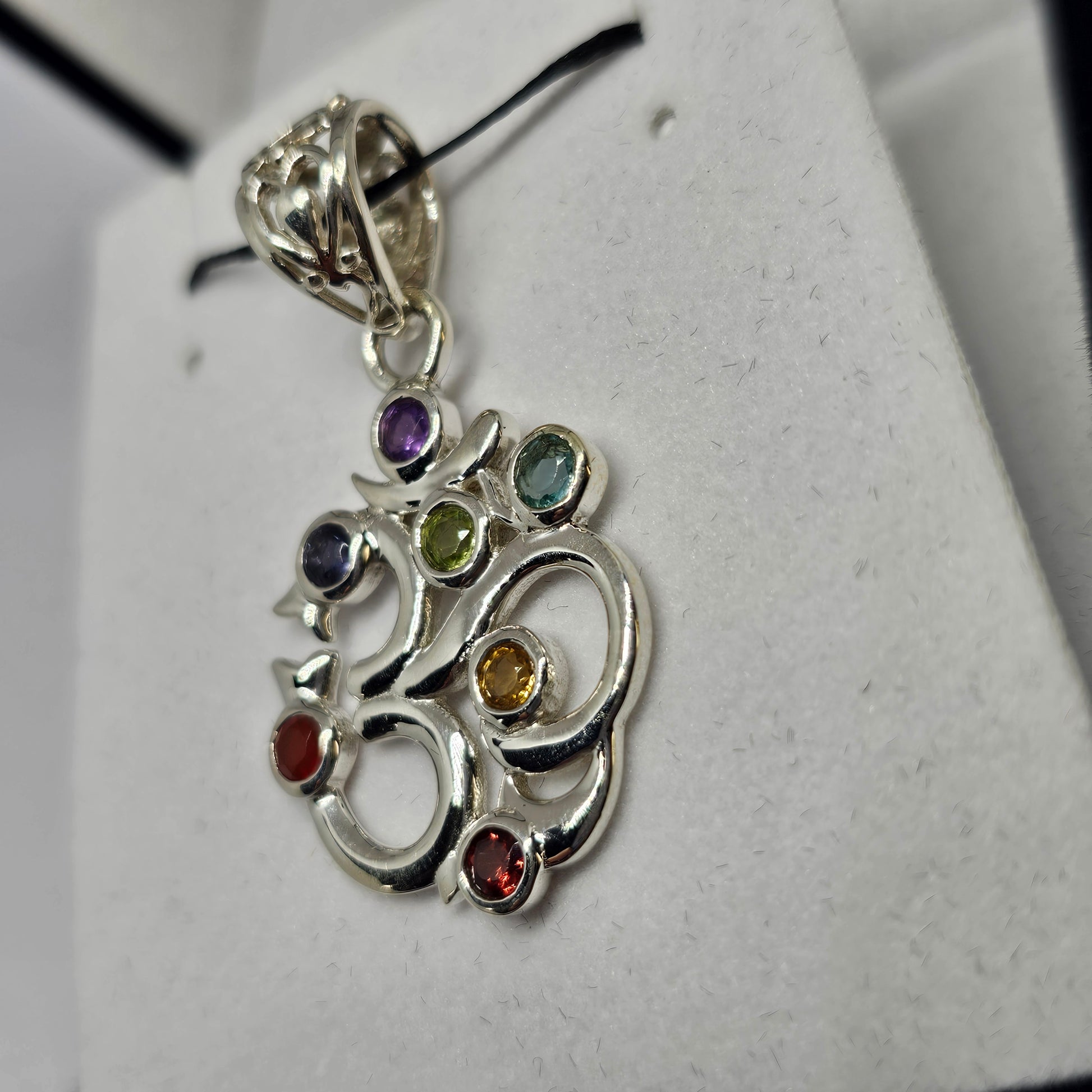 Chakra Om Sterling Silver Pendant - Rivendell Shop