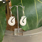 Handcarved Bone Earrings - Hei Matau (Fish Hook) - Rivendell Shop
