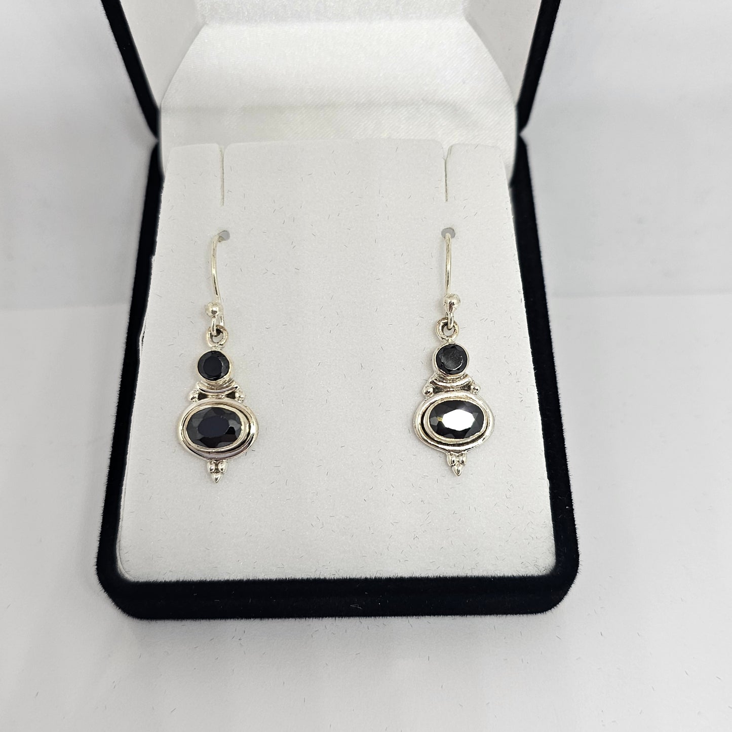 Black Onyx Sterling Silver Earrings - Rivendell Shop