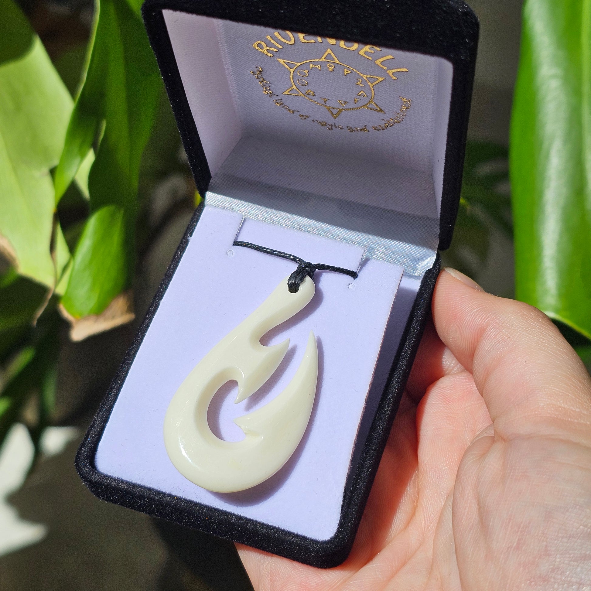 Bone Hei Matau Pendant (Fish Hook) - Rivendell Shop