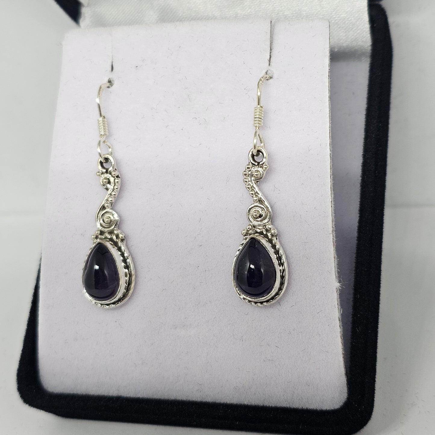 Amethyst 925 Sterling Silver Earrings - Rivendell Shop