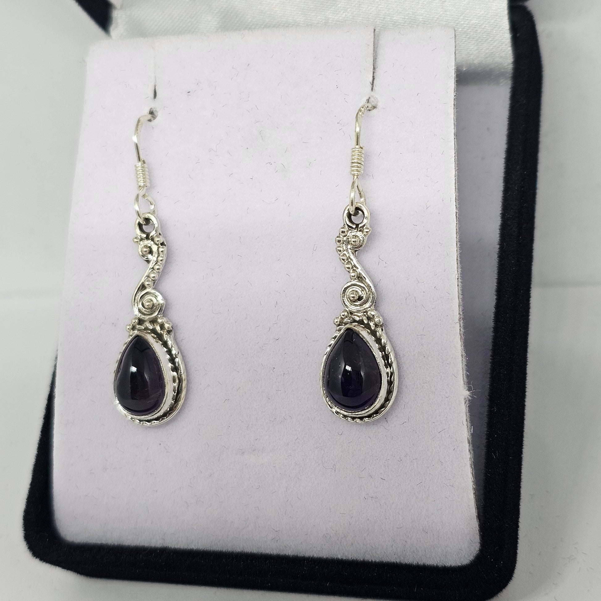 Amethyst 925 Sterling Silver Earrings - Rivendell Shop