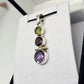 Peridot, Garnet & Amethyst Sterling Silver Pendant - Rivendell Shop