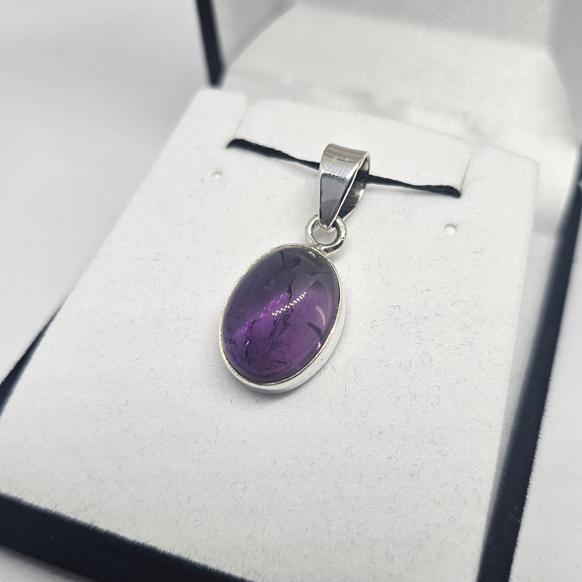 Amethyst Sterling Silver Pendant - Rivendell Shop