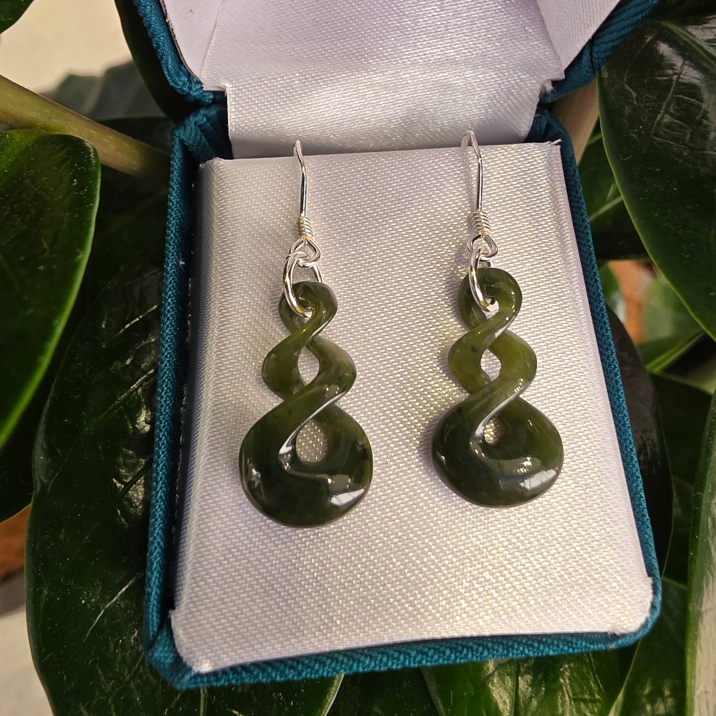 Greenstone Triple Twist Pikoura Greenstone Earrings - Rivendell Shop