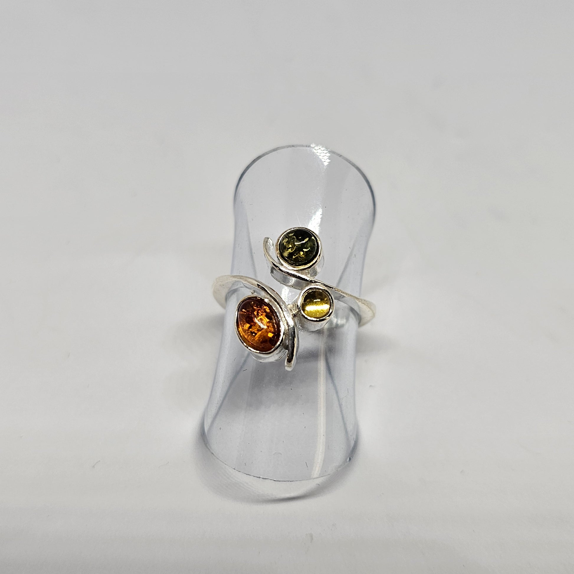 Amber Sterling Silver Ring - Rivendell Shop