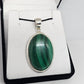 Malachite Sterling Silver Pendant - Rivendell Shop