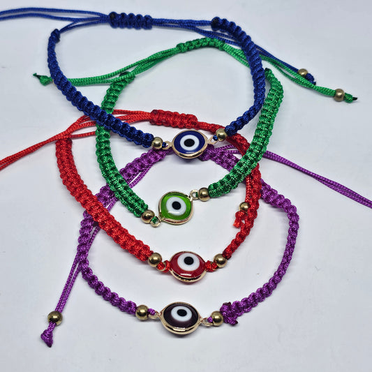 Evil Eye Wax Bracelet- Multicolour - Rivendell Shop