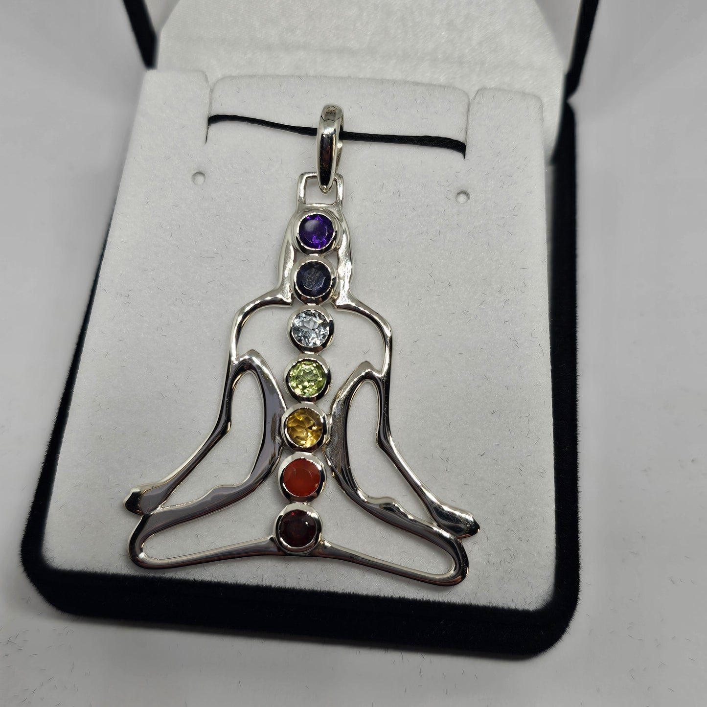 Chakra Meditation Sterling Silver Pendant - Rivendell Shop