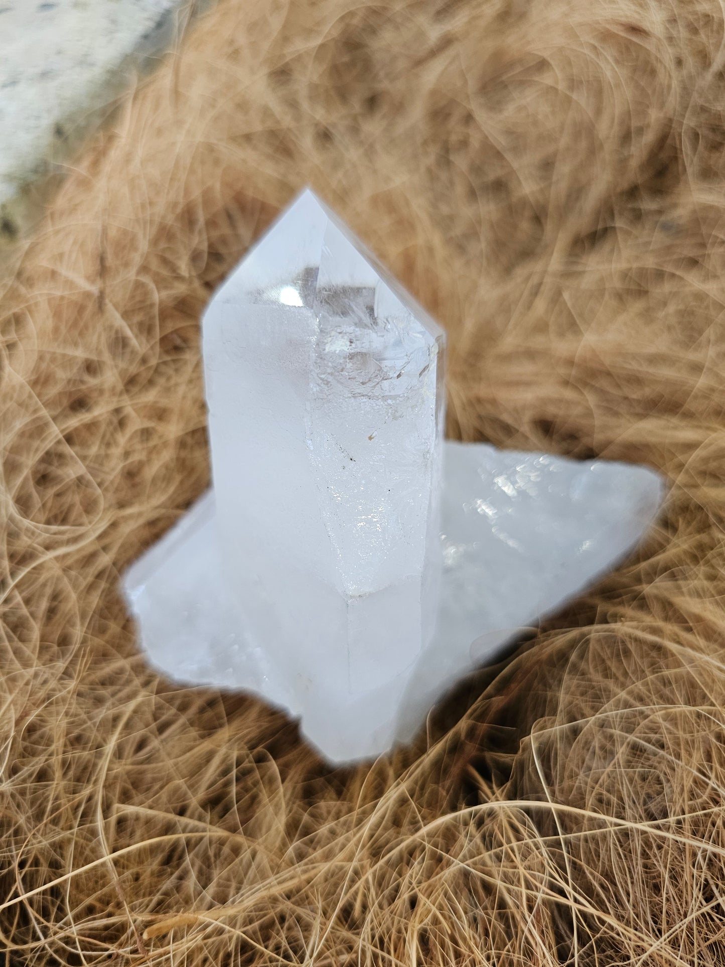 Clear quartz cluster