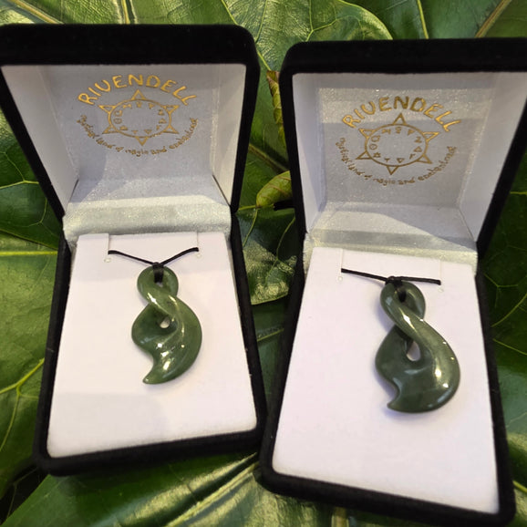 Twist Pikorua Greenstone Pendant - Single Twist - Rivendell Shop