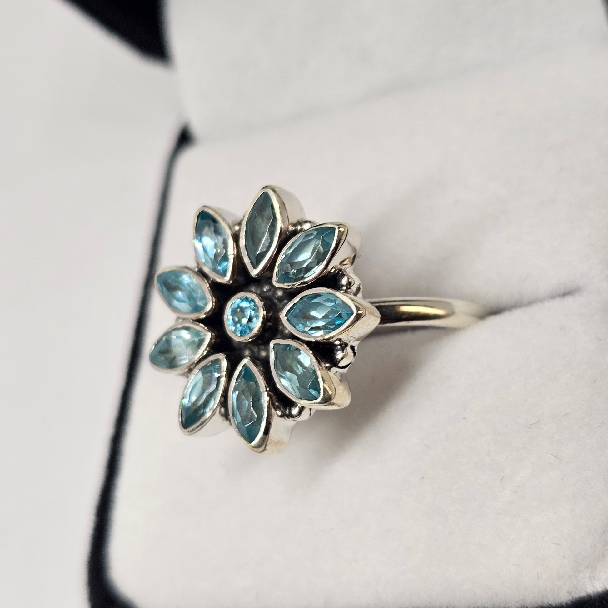 Blue Topaz Sterling Silver Ring - Rivendell Shop