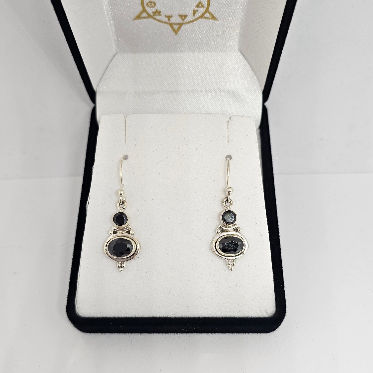 Black Onyx Sterling Silver Earrings - Rivendell Shop