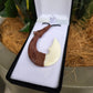 Handcarved Bone Pendant + Bone - Hei Matau (Fish Hook) - Rivendell Shop