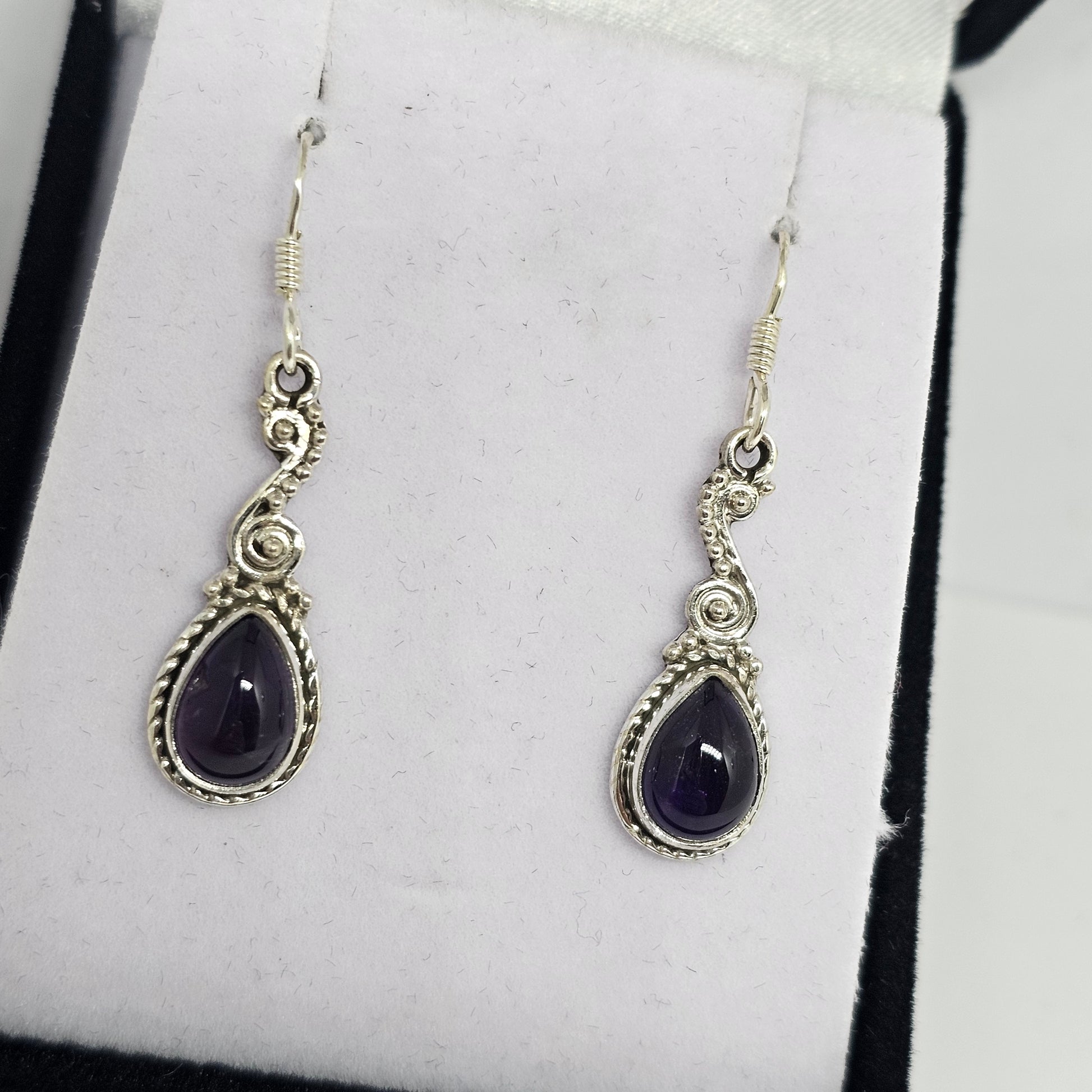 Amethyst 925 Sterling Silver Earrings - Rivendell Shop