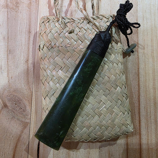 Extra Large Greenstone Toki Pendant 120x27 mm
