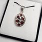 Garnet Sterling Silver Pendant - Rivendell Shop